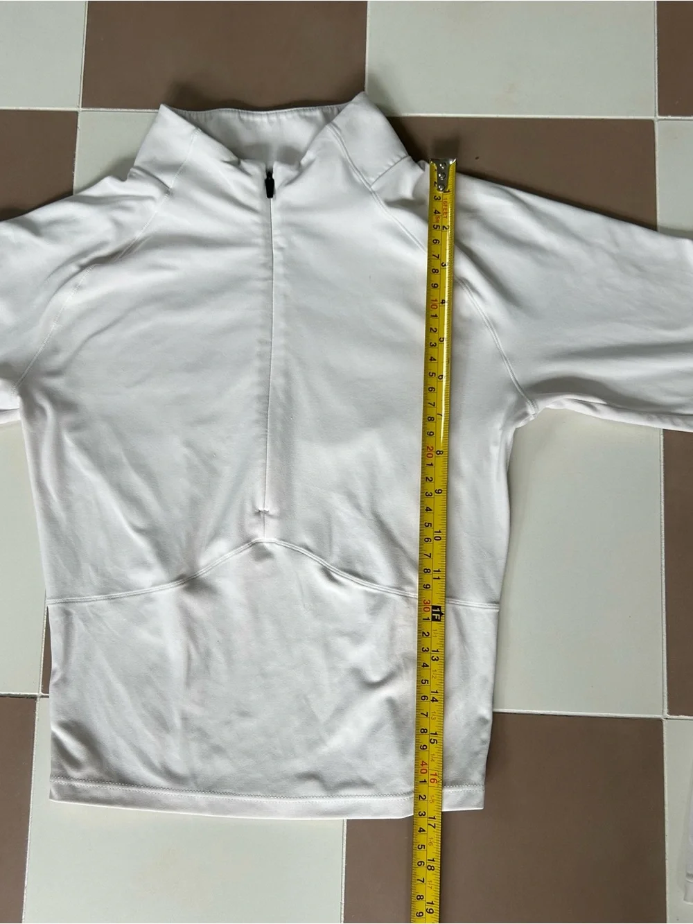 Varley Helena Mid Layer White Half Zip Performance Top Size S - Picture 10 of 10